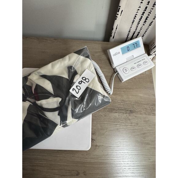 Christopher John Rogers Sleeveless Slip Dress Womens 10 Black White Chevron Y2K - Picture 16 of 16